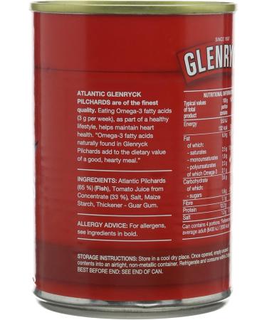 Glenryck Pilchards in Tomato Sauce 400g 1 - Buy Online on GoSupps.com