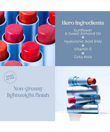 Tinted Lip Balm - Moisturizing Sheer Color with Hyaluronic Acid & Vitamin E | Plump & Revitalize Chapped Lips - Rosy Bloom 0.21oz - Buy Online on GoSupps.com