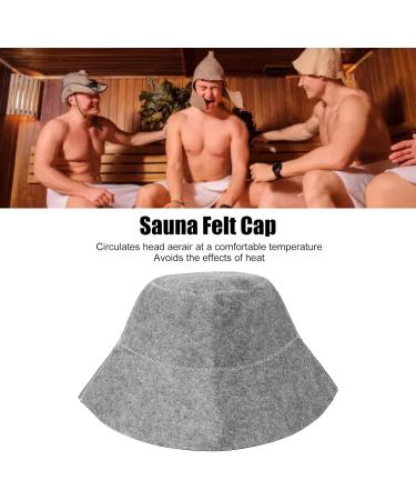 2 Pack Gray Sauna Hats | Thick Water Absorption & Breathable Felt Shower Caps for Men & Women Perfect Bathroom Accessories - Buy Online on GoSupps.com