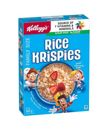 Kellogg's Rice Krispies Cereal Family Size 560g - Delicious Breakfast Cereal - Buy Online on GoSupps.com