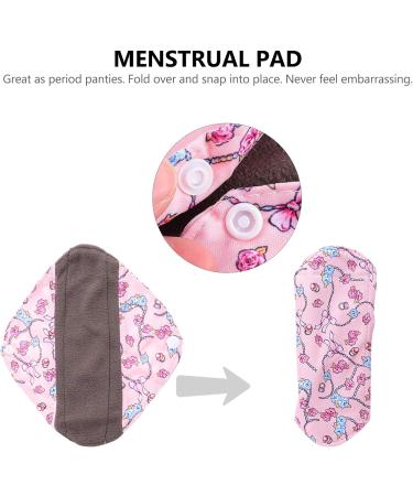 Healifty Reusable Organic Bamboo Menstrual Pads - 5Pcs Breathable Panty Liners for Women - Random Color Sanitary Towel - Buy Online on GoSupps.com