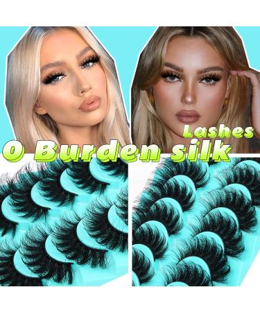 Goddenus E-Cat Eye 8D Full Dramatic False Eyelashes 10 Pairs 18MM Wispy D Curl - Fluffy Mink Strip Pack for Extension-like Look - Buy Online on GoSupps.com