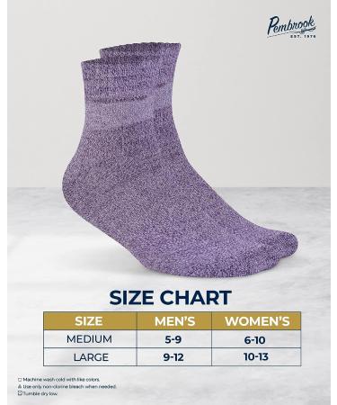 Bamboo Diabetic Socks - 6 Pairs Ankle Length for Men & Women | Large Bright Colors | Comfortable Diabetes Socks - Buy Online on GoSupps.com