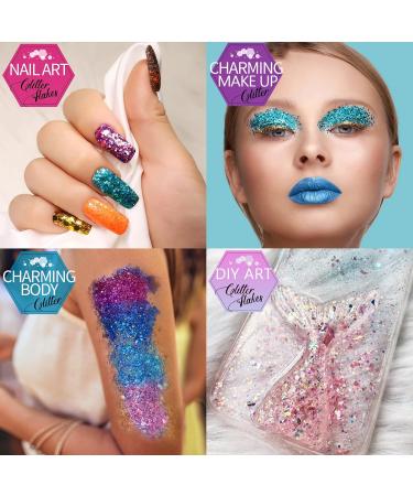 Superu 12 Colors Glitter Face & Body Art | Festival & Halloween Makeup Accessories | 120g Total | Perfect for Women s Festival Outfits - Buy Online on GoSupps.com