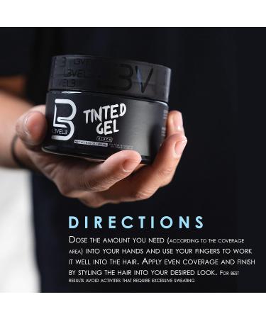 Level 3 Tinted Gel Black - Temporary Black Hair Gel with Strong Hold - Easy Rinse Out - Buy Online on GoSupps.com