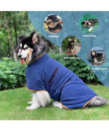 Leapbeast Quick-Dry Dog Bed with Velcro Fastener - Adjustable Straps Highly Absorbent (L Blue) | International Shipping Available - Buy Online on GoSupps.com