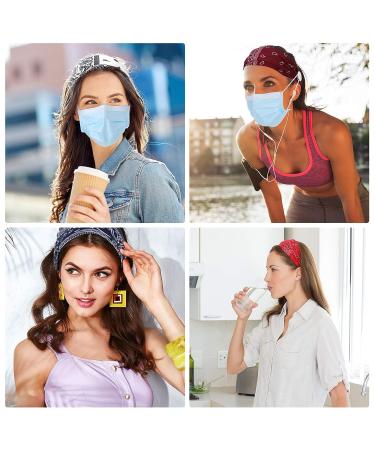 Nursing Headbands with Buttons - 6-Piece Set for Women | Boho Bandana Headwraps for Face Covering | Ear Protection and Style (Classic Pattern) - Buy Online on GoSupps.com