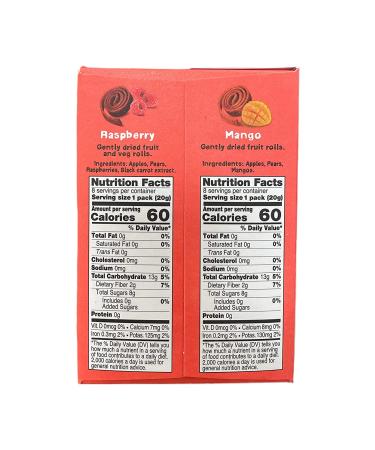 Yoyos Fruit Rolls - Mango, Raspberry, Strawberry - 24 Count - Buy Online on GoSupps.com