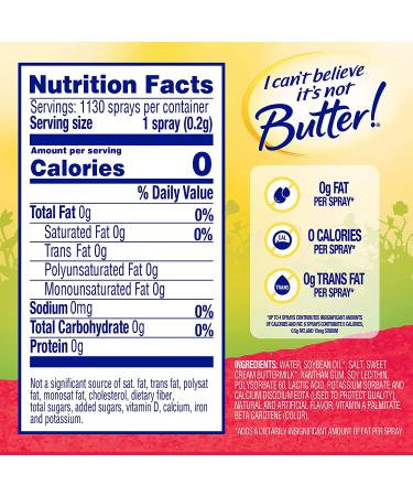 I Can't Believe It's Not Butter! Buttery Spray Original 8 oz - Shop Now for a Deliciously Realistic Alternative - Buy Online on GoSupps.com