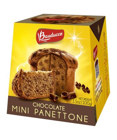 Bauducco Mini Panettone Chocolate, Moist & Fresh, Traditional Italian Recipe, Holiday Cake, 3.5oz 3.5 Ounce (Pack of 1)