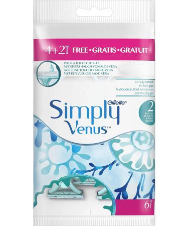 Gillette Simply Venus 2 Disposable Razors for Women - 12 Comfort Blades | International Shipping Available - Buy Online on GoSupps.com