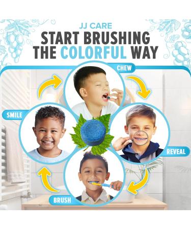 JJ Care Disclosing Tablets - 102 Count Grape Flavored Plaque Disclosing Tablets for Kids & Adults | 3 Month Supply | Individually Wrapped for Optimal Oral Health - Buy Online on GoSupps.com