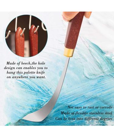 Stainless Steel Painting Knife Set with Wood Handle - Art Spatula for Oil, Acrylic, Canvas Mixing - 2 Pack - Buy Online on GoSupps.com