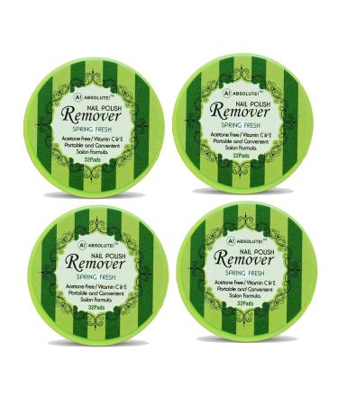 Absolute Nail Polish Remover Pads Spring Fresh Scent - 4 pieces 4 pieces Spring