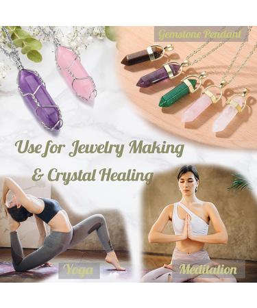 Top Plaza 10pcs Opal Healing Crystals Bulk Set - Tumbled & Polished Hexagonal Gemstone Points for Reiki, Balancing, Meditation - Buy Online on GoSupps.com