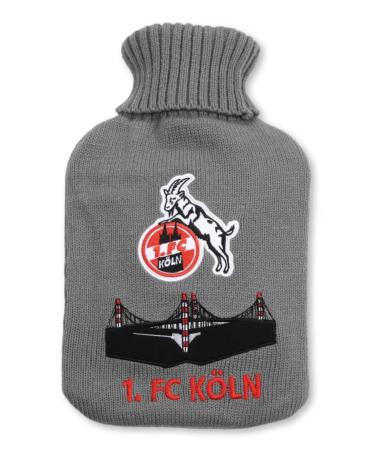 1. FC K ln hot water bottle with knitted cover GREY - Plus bookmark I love K ln
