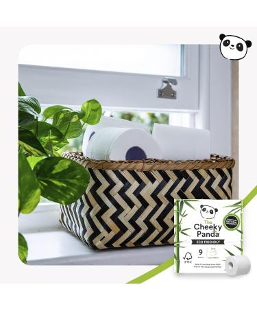 Buy The Cheeky Panda Eco Bamboo Toilet Paper - 3-Layer 9 Rolls x 200 Sheets Plastic-Free 2-Pack | Sustainable Klopapier for International Shipping - Buy Online on GoSupps.com