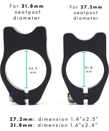 Vincita Lightweight Quick Release Seat Post Clamp for 27.2mm Seatpost - Ideal for Carrier Fixation on Mountain, BMX, and Road Bikes - Buy Online on GoSupps.com