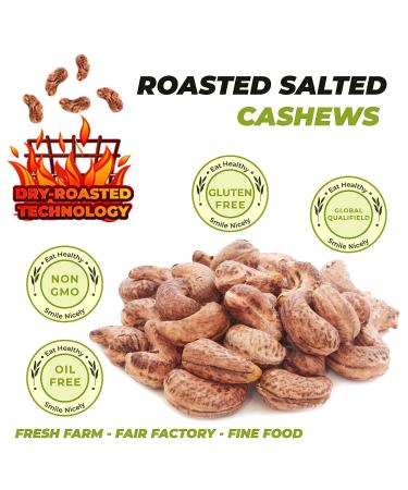 Hansia Organic Wood Fire Sea Salted Cashews with Skin - 2.2 lb - Whole Dry Roasted Non-GMO Nuts with Magnesium, Fiber, Protein, Vitamin & Iron - Oil-Free Snack - Buy Online on GoSupps.com
