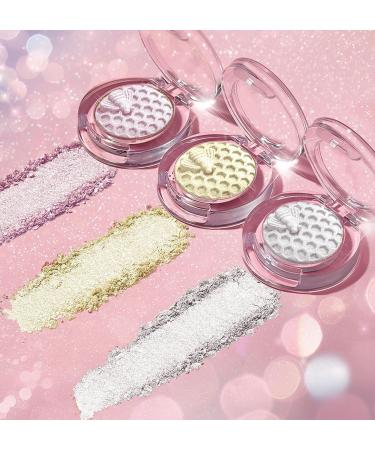  JUDEWY Silver Face Brightening Highlighting Makeup Palette Eyeshadow Powder for Eyes Face Body (02) - Buy Online on GoSupps.com