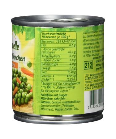 Bonduelle Very Fine Peas with Carrots - Pack of 12 (12 x 200g) | Premium Quality | International Shipping Available - Buy Online on GoSupps.com