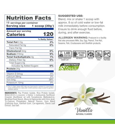 ALLMAX ISOPLANT Vanilla - 20g Plant Protein Isolate Low Fat Zero Sugar Lactose & Gluten Free - 300g 10 Servings - Best for Muscle Recovery - Buy Online on GoSupps.com