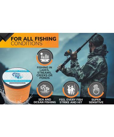 Reaction Tackle Braided Fishing Line - 30 LB Hi Vis Yellow | 500 yards | Pro Grade Power Performance for Saltwater or Freshwater - Buy Online on GoSupps.com