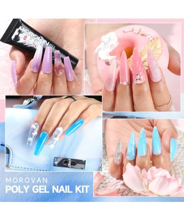 Morovan Poly Gel Nail Kit - 48 Color Professional Poly Gel Kit for Nail Extension - Glitter Poly Gel & Pure Poly Gel Included - Ideal for Beginners - 15ml Colorful Poly Gel Packs for Salon Quality Results - Buy Online on GoSupps.com