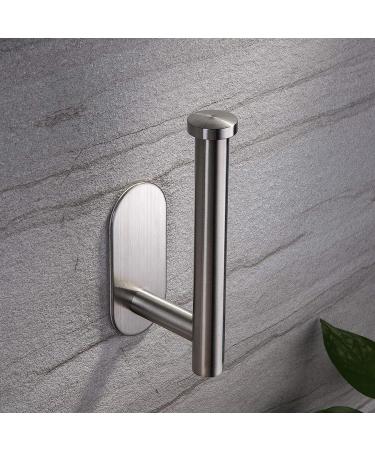 YIGII Self Adhesive Toilet Paper Holder - Stainless Steel, No Drilling Bathroom Roll Holder - Silver - Buy Online on GoSupps.com