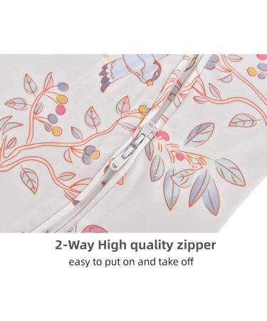 Chilsuessy Baby Sleeping Bag with Feet 1.5 Tog | 100% Cotton | Removable Sleeves | Anti Kick | Infant Toddler Wearable Blanket | Magpie in Spring | 70/1-2 Years - Buy Online on GoSupps.com