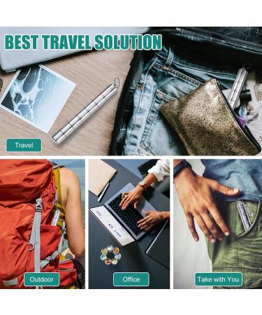 AYAMAYA Travel Pill Organizer - Waterproof Aluminum 7-Day Medicine Box for Vitamins & Supplements - Ideal for Camping Hiking & Travel - Buy Online on GoSupps.com