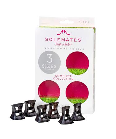 Solemates Heel Protectors: 3 Size Collection (Black)  High Heel Stoppers Perfect for Any Outdoor Wedding or Event Protecting Heels from Grass  Gravel  Bricks  and Cracks (Narrow  Classic  Wide) 3 Sixe Collection
