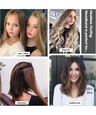 Heatless Curlers Headband 7 PCS Heatless Curls Set Soft Velour Heatless Hair Curler Hair Curlers No Heat for Short & Long Hair (Rainbow 7Pcs) - Buy Online on GoSupps.com