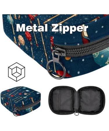 Women s Makeup Organizer with Menstrual Cup Pocket - Big Capacity Travel Band in Merry Christmas Pattern | 1 Count - Buy Online on GoSupps.com