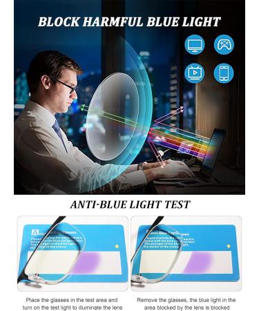 Buy Lanomi Blue Light Filter Reading Glasses - Anti-Blue Light Half Frame Computer Glasses for Men & Women - Red 2.0 Diopters - Buy Online on GoSupps.com