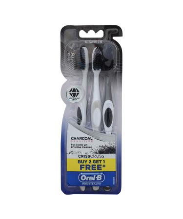 Oral-B Charcoal Sensitive Toothbrush - 3 Pieces (Extra Soft Buy 2 Get 1)