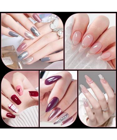 MELLIEX 290 Pieces French Artificial Nail Tips Set Full Cover False Acrylic Nails Tips Nail Extension Nail Tips Fake Fingernails with 2 Glue Fake Fingernails Accessories for Women Nail Art DIY - Buy Online on GoSupps.com