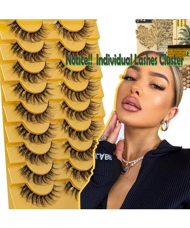 D Curl Natural Eyelash Clusters - 9 Pairs Mega Volume Mink Lash Extensions by Goddvenus - Buy Online on GoSupps.com