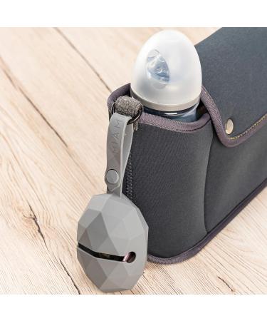 Miamia Silicone Pacifier Box Set - 2 Portable Bags for Strollers BPA-Free Storage Fits All Pacifier Models - Gray - Buy Online on GoSupps.com