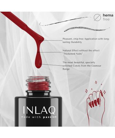 INLAQ HEMA Free UV Nail Polish I See Red 6 ml - gel nail polish free from HEMA - gel polish UV varnish in different UV LED gel colours 27 - I See Red - Buy Online on GoSupps.com