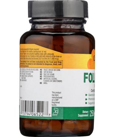 Country Life - Folic Acid 800 mcg - 250 Tablets - Buy Online on GoSupps.com
