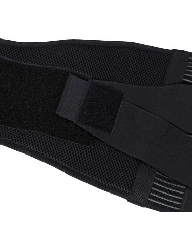 NeoTech Care Adjustable Compression Wide Back Brace Lumbar Support Belt - Size L (Charcoal) | Best Support for Lumbar Pain Relief - Buy Online on GoSupps.com