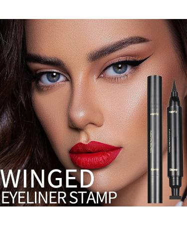 Erinde Winged Eyeliner Stamps Set - 4PCS Cat Eye Face Stamp Pen - Waterproof Smudge-Proof Liquid Eyeliners in Black, Brown, Purple & Blue - Buy Online on GoSupps.com
