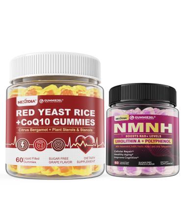 Nextdia 2PACK NAD+ Supplement for Women & Men + 1PACK Red Yeast Rice Gummies 2400MG