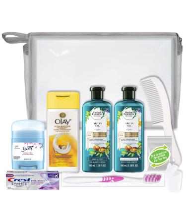 Convenience Kits international 10 PC Deluxe Kit, Featuring: Herbal Essence Argan Oil Hair Care and Body Care Travel-Size Products Herbal Essence Kit