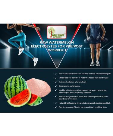 Indus Farms All Natural Watermelon Fruit Powder Instant Electrolytes Pre-Workout & Post-Workout Supplement Beverage Enhancer Marinades Sauces Salads Face Masks GMO-Free | 5 LB 80 Ounce (Pack of 1) - Buy Online on GoSupps.com
