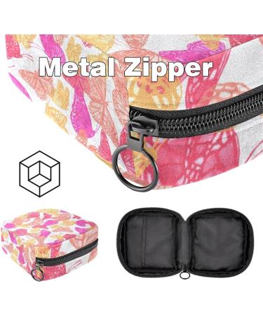 Butterfly Watercolor Pink Menstrual Cup Storage Pocket | Women s Makeup Organizer Band | Travel Size Big Capacity | 1 Count - Buy Online on GoSupps.com