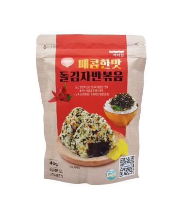 Roasted Korean Seasoned Seaweed Flakes Spicy Flavor Laver Nori Gim Snack 1.41oz Pack of 2(80g) /