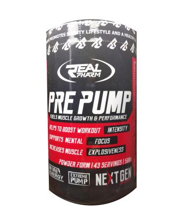Real Pharm Pre Pump 500g Instant Pre Workout Amino Acids (Kiwi Uva)