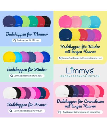 Limmys 100% Silicone Bath Cap for Women & Men | Comfortable & Stretchy Swimming Caps in Attractive Colors - Buy Online on GoSupps.com